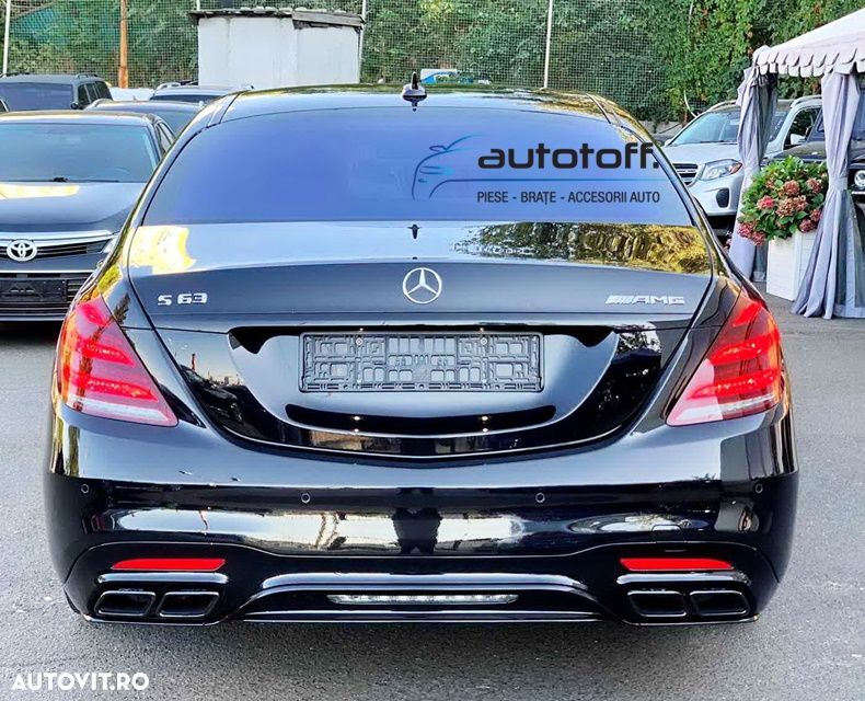 Difuzor W222 S-Class Facelift compatibil cu Mercedes (17-20) S63 Black Design - 5