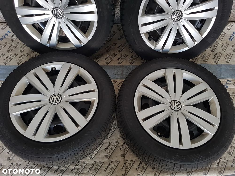 KOŁA ZIMOWE KOŁPAKI 205/55R16 VW GOLF CADDY PASSAT JETTA SKODA  AUDI 5X112 - 13