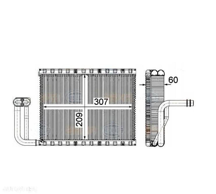 Evaporator aer conditionat Bmw 6/ Gran Coupe F06/F12/F13 2011-, Seria 5 F10/F11 2010-, Seria 5 Gt F07 2009-, Seria 7 F01/F02 2008-, 245x300x48mm, RapidAuto 2019P8-2 - 1