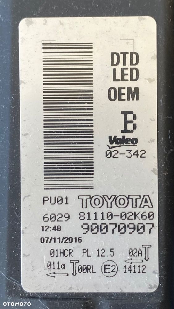 TOYOTA AURIS 2 II lift E18 FULL LED LAMPA PRZEDNIA PRAWA REFLEKTOR PRZEDNI PRAWY PRZÓD EUROPA 81110-02K60 - 9