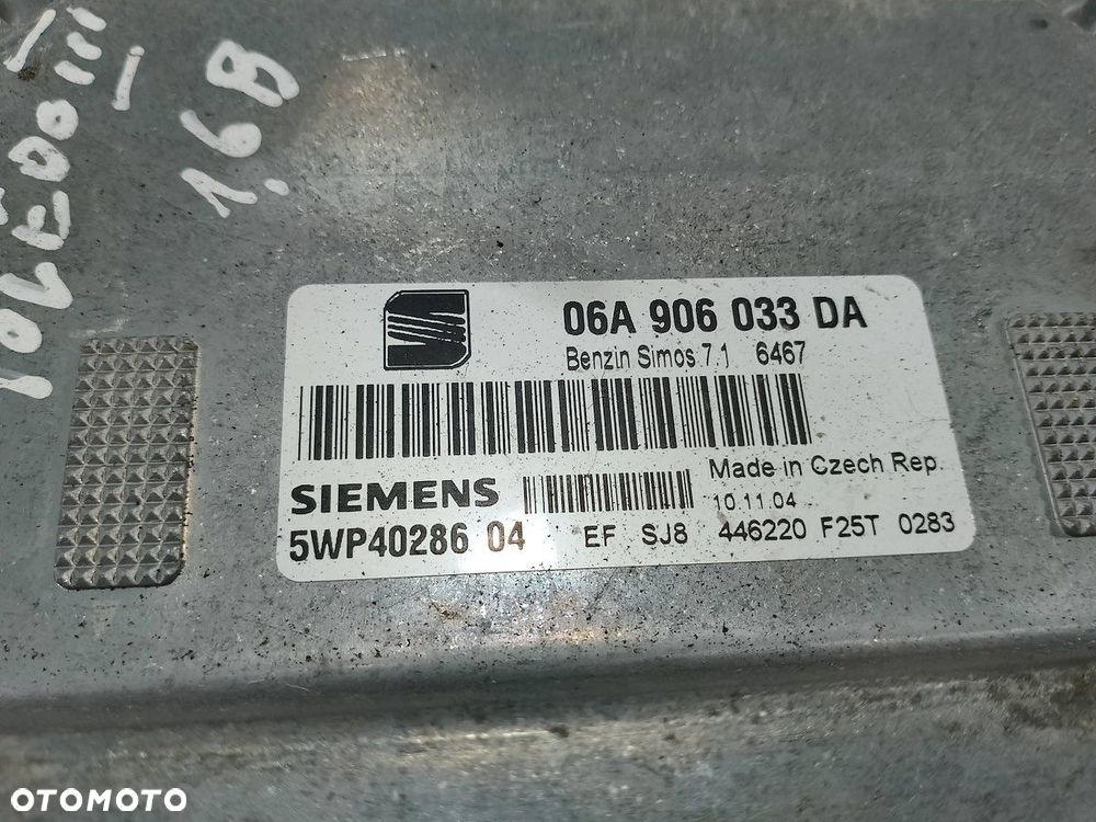 KOMPUTER, STEROWNIK SEAT TOLEDO III 06A906033DA  SIMOS 7.1 1.6 8V - 4