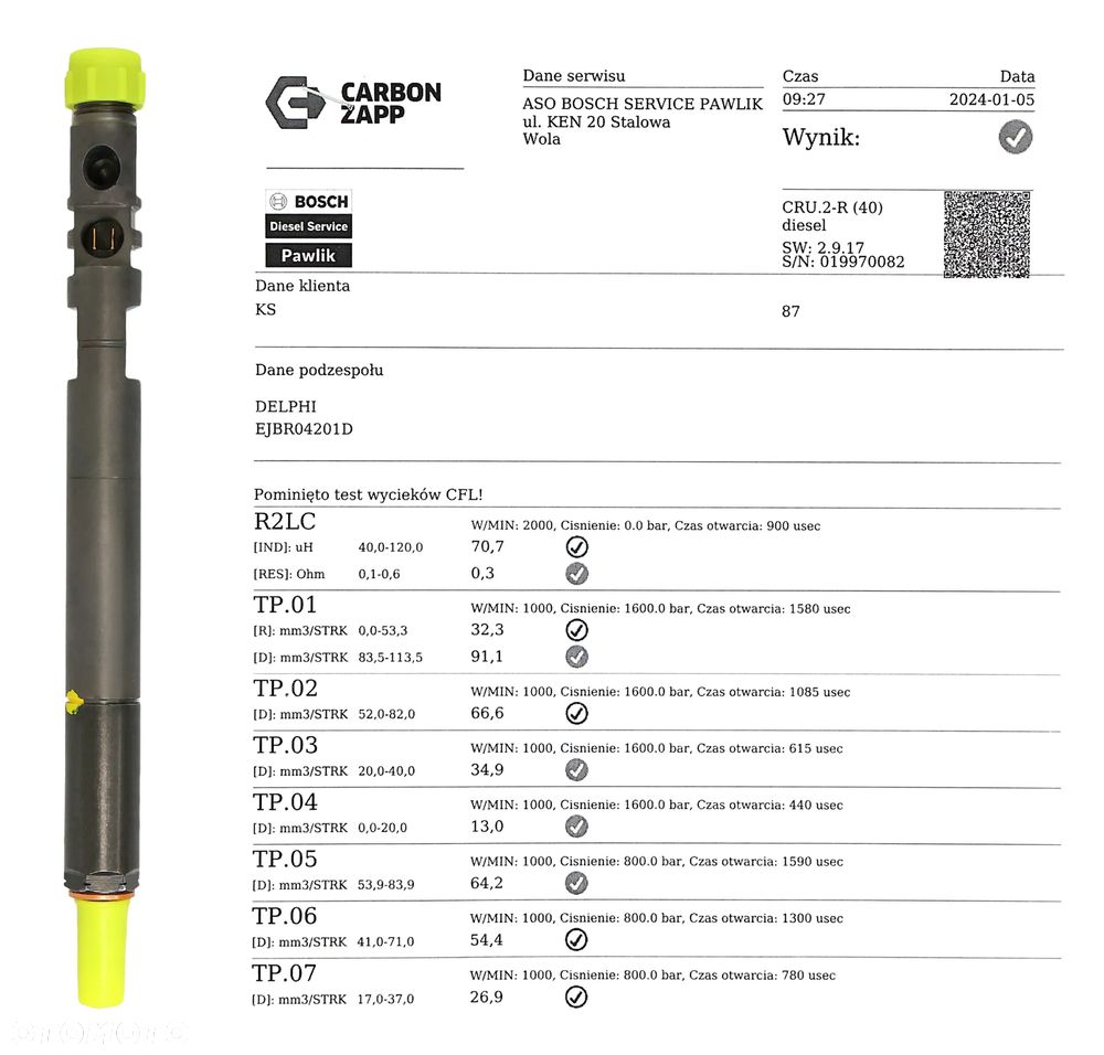 Wtryskiwacz EJBR 04201D  EJBR04201D Mercedes Benz - 3