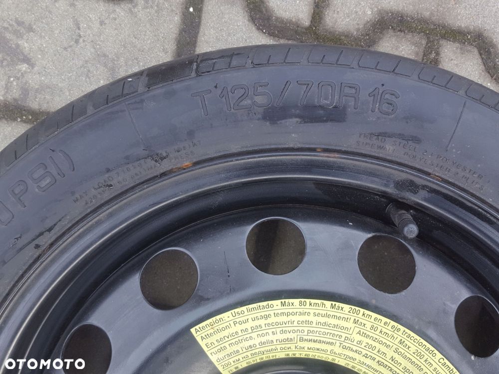 VW GOLF VI 6 V 5 EOS SEAT LEON II ALTEA AUDI A3 8P KOŁO DOJAZDOWE 16 5X112 - 3