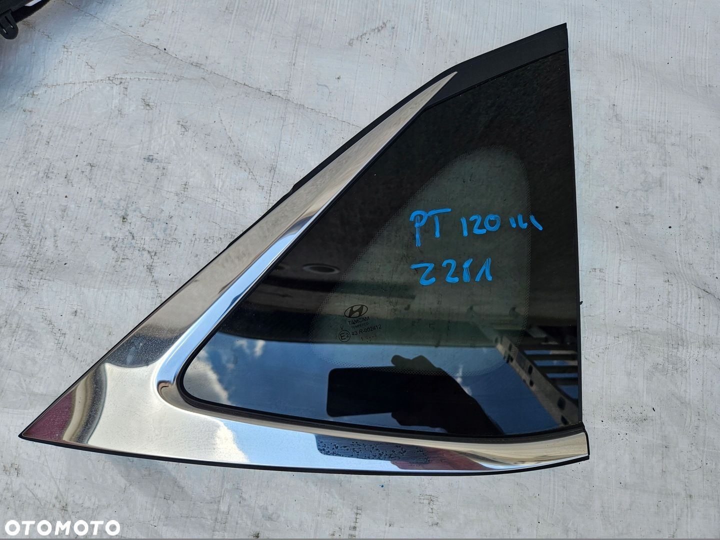 SZYBA PRAWA TYŁ TRÓJKĄT Hyundai i20 III 19-23 CHROM - 1