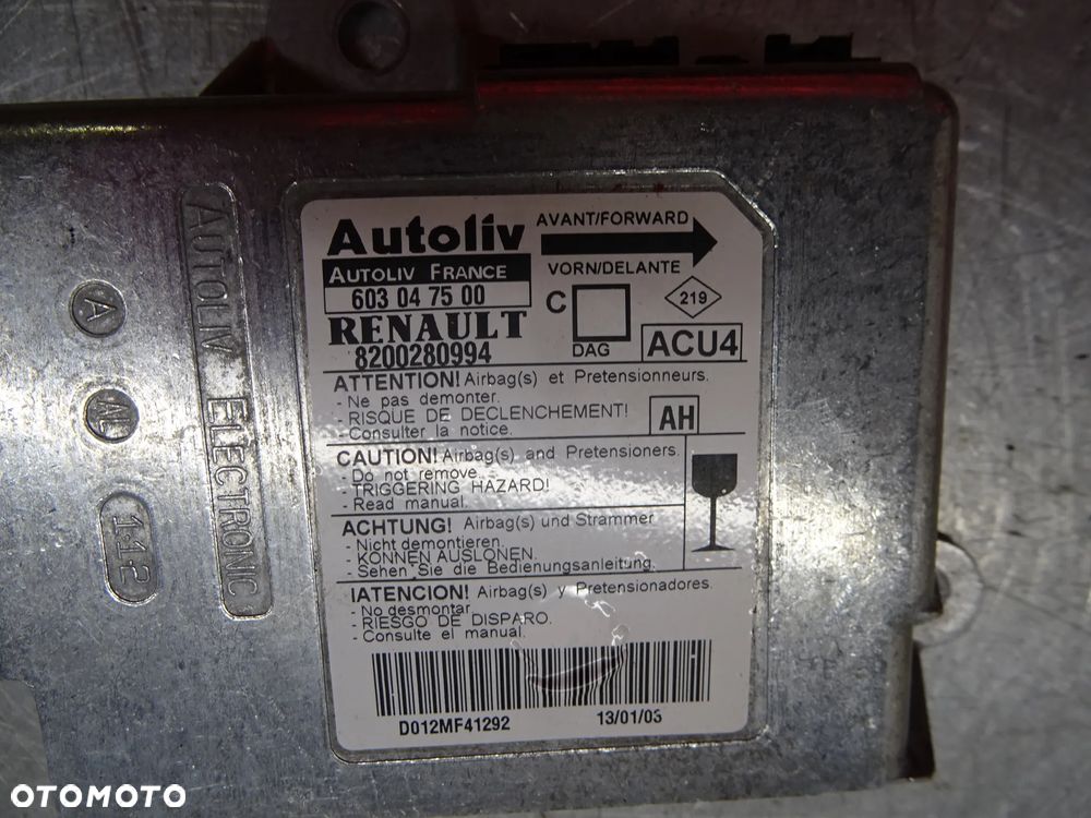 RENAULT MEGANE II HB 3D 1.4B MODUŁ SENSOR AIRBAG - 4