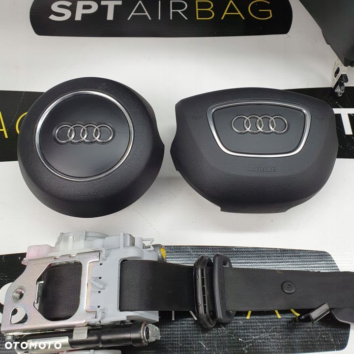 AUDI Q5 8R LIFT DESKA ROZDZIELCZA KONSOLA KOKPIT PULPIT PODUSZKI AIRBAG AIR BAG PASY KURTYNY KIT SET - 6