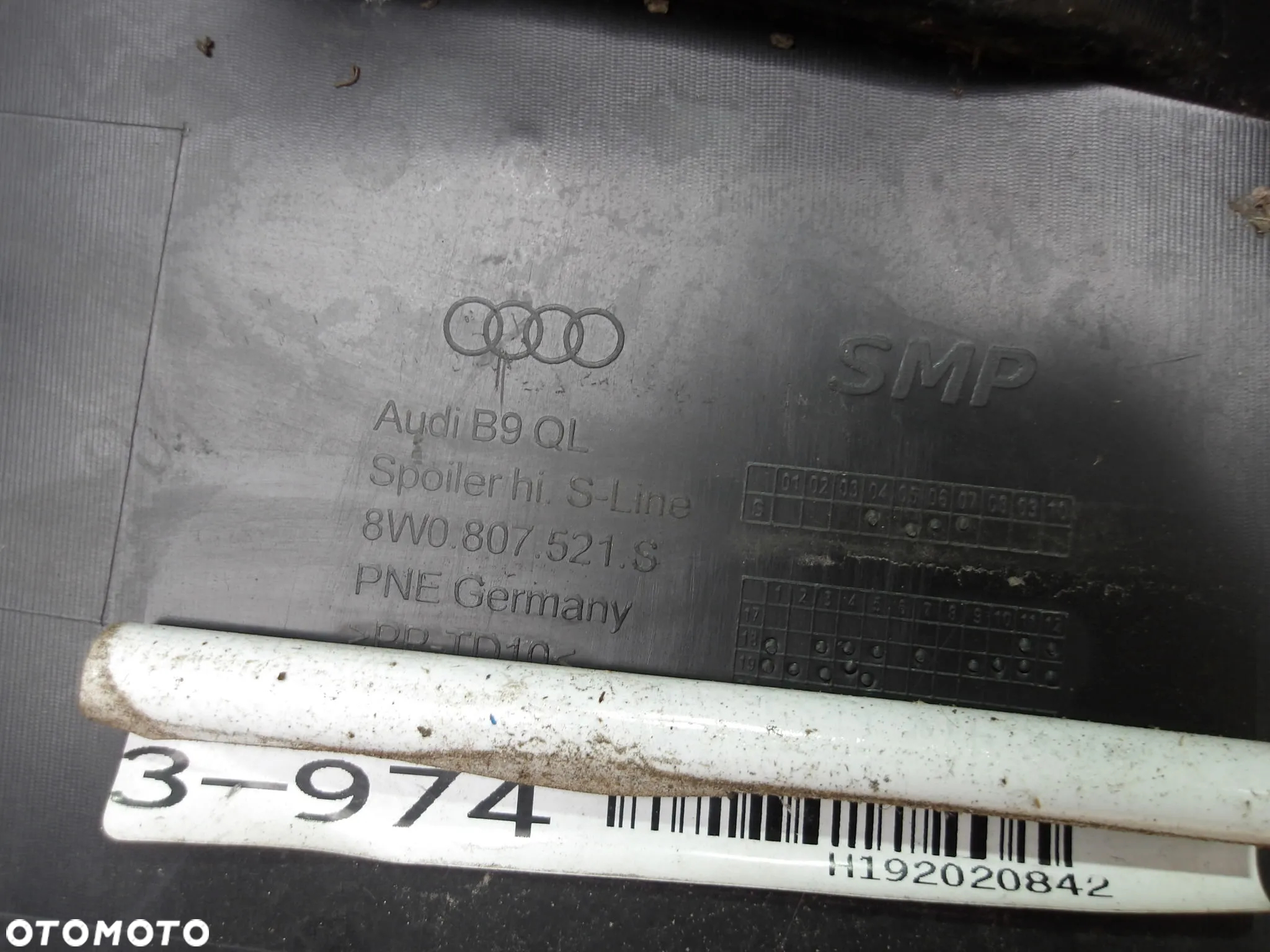 DOKLADKA ZDERZAKA TYL AUDI A4 B9 S LINE LIFT 8W0807521S - 12