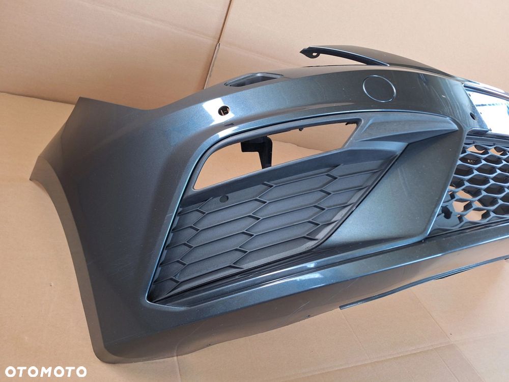 SEAT LEON III FR LIFT 16- 17-19r NIE KLEJONY! B.ŁADNY-SZARY MET. ZDERZAK PRZÓD PRZEDNI 5F0807221AB WYSYŁKA 24H - 7