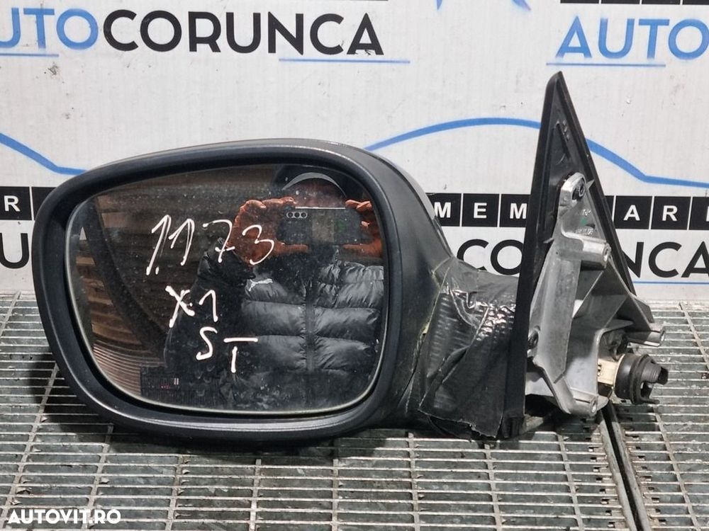 Oglinda stanga BMW X1 E84 2009 - 2015 5 Usi NEGRU (1173) Fara rabatare RUPTA - 2