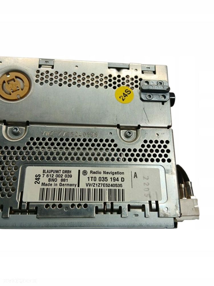 radio cd nawigacja vw golf v 1t0035194d 7612002039 - 3