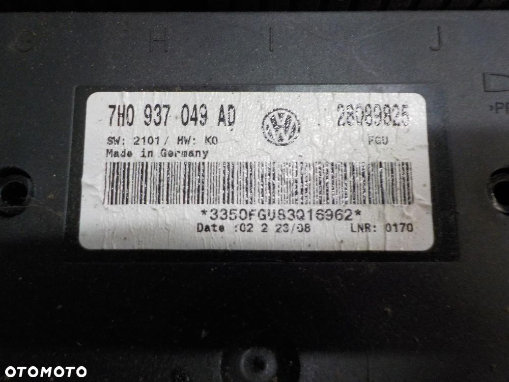 VW T5 MODUŁ BSI KOMFORTU STEROWNIK 7H0937049AD - 2
