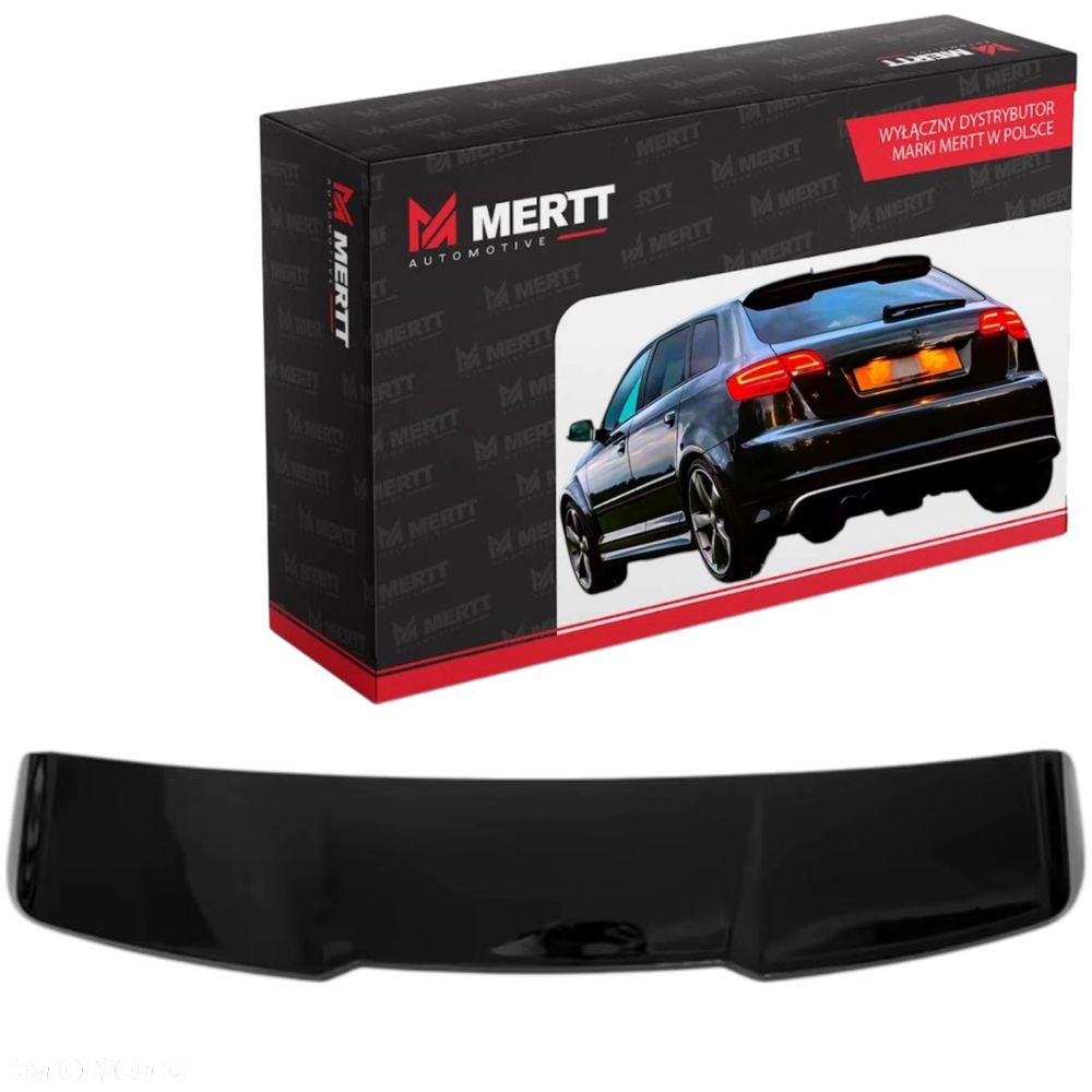 SPOILER LOTKA DOKŁADKA KLAPY AUDI A3 8P 5 DRZWI 2003-2013 CZARNA RS LOOK - 2