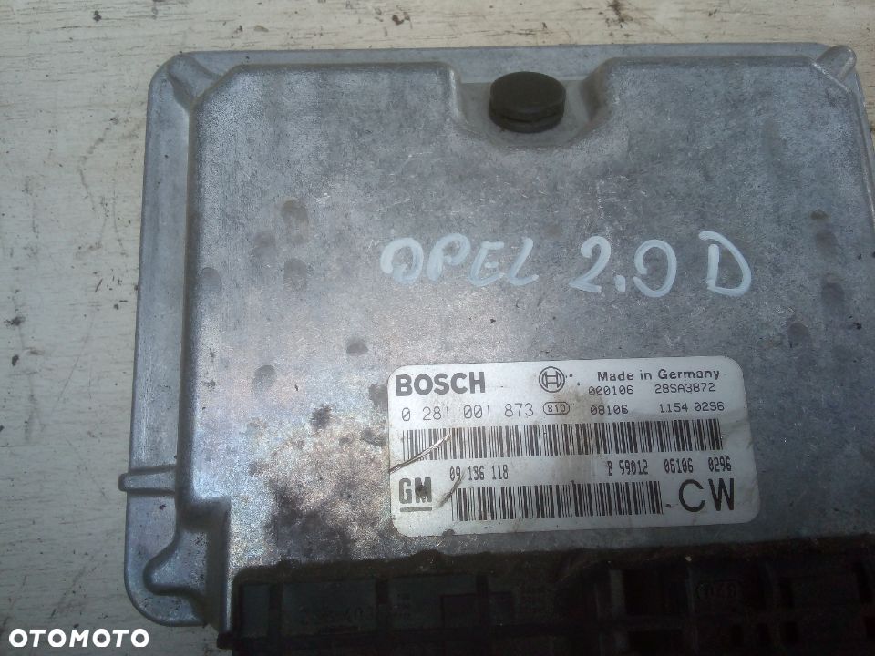 OPEL 2,0d   komputer sterownik 0281001873  0281001631 - 1