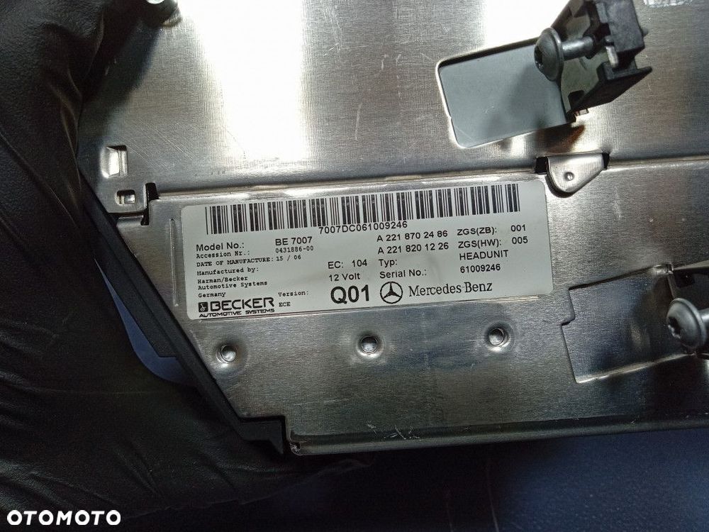 MERCEDES S KLASA W221 NAWIGACJA RADIO CD ZMIENIARKA A2218702486 - 12