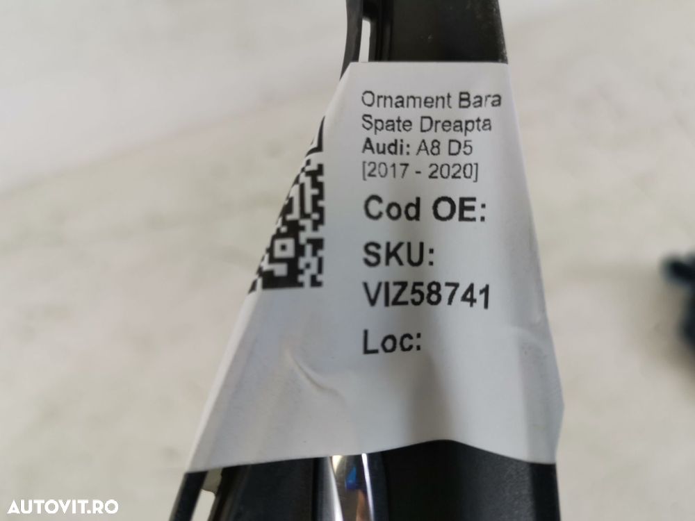 Ornament Bara Spate Dreapta Audi A8 D5 2017 2018 2019 2020 S8 Original - 8