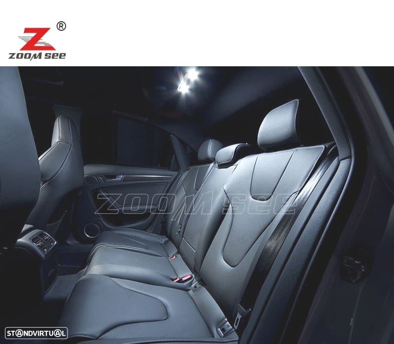 KIT COMPLETO DE 21 LÂMPADAS LED INTERIOR PARA AUDI A4 B8 S4 AVANT ESTATE 09-15 - 4