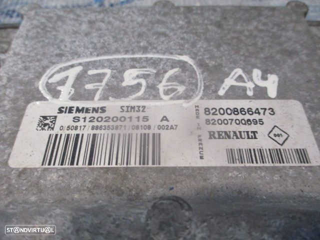 Centralina 8200866473 8200700695 RENAULT CLIO 3 FASE 1 2008 1.2I ETH 75CV 5P CINZENTO SIEMENS - 4