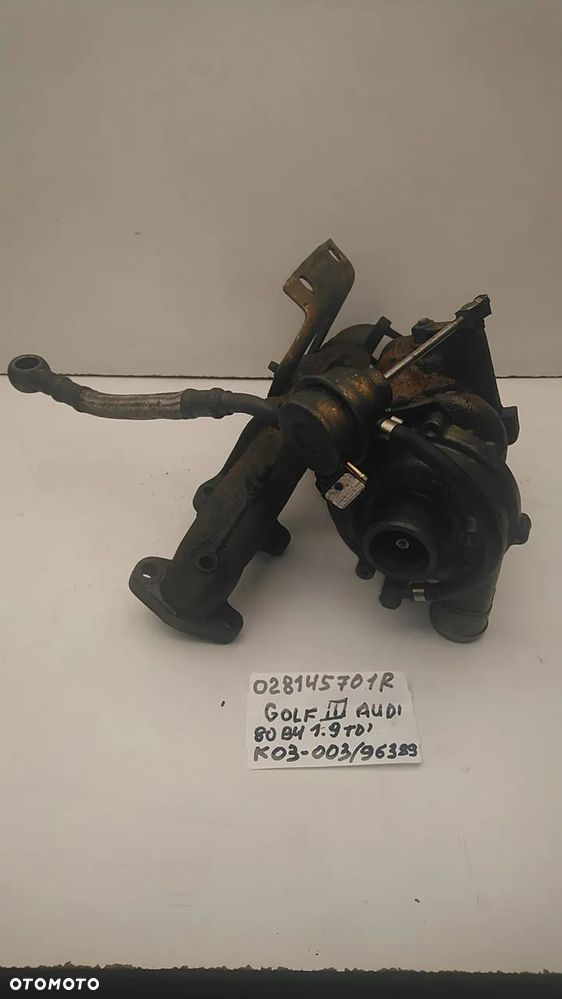 TURBOSPRĘŻARKA 1.9 TD 75KM GOLF III AUDI 80 PASSAT B4 028145701R K03-003 96389 - 7