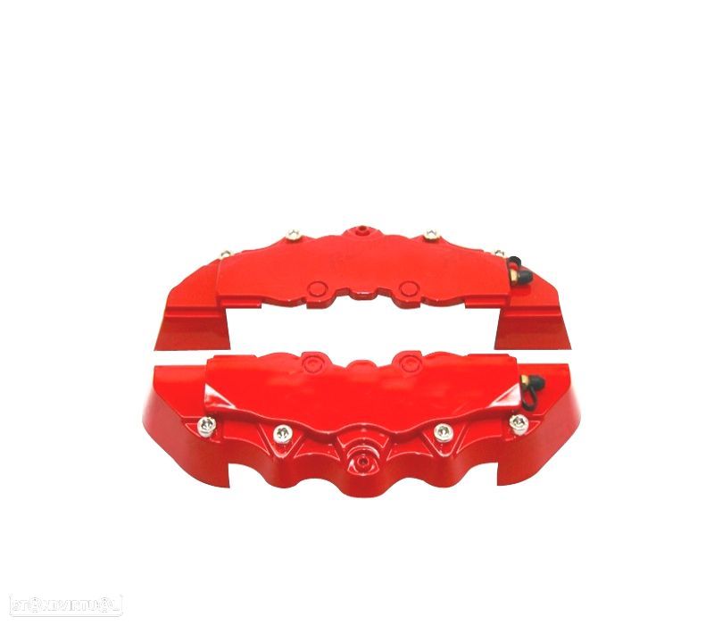 KIT CONJUNTO CAPAS TAMPAS LOOK BREMBO PINÇAS DE TRAVÃO FRONTAIS VERMELHAS - 1