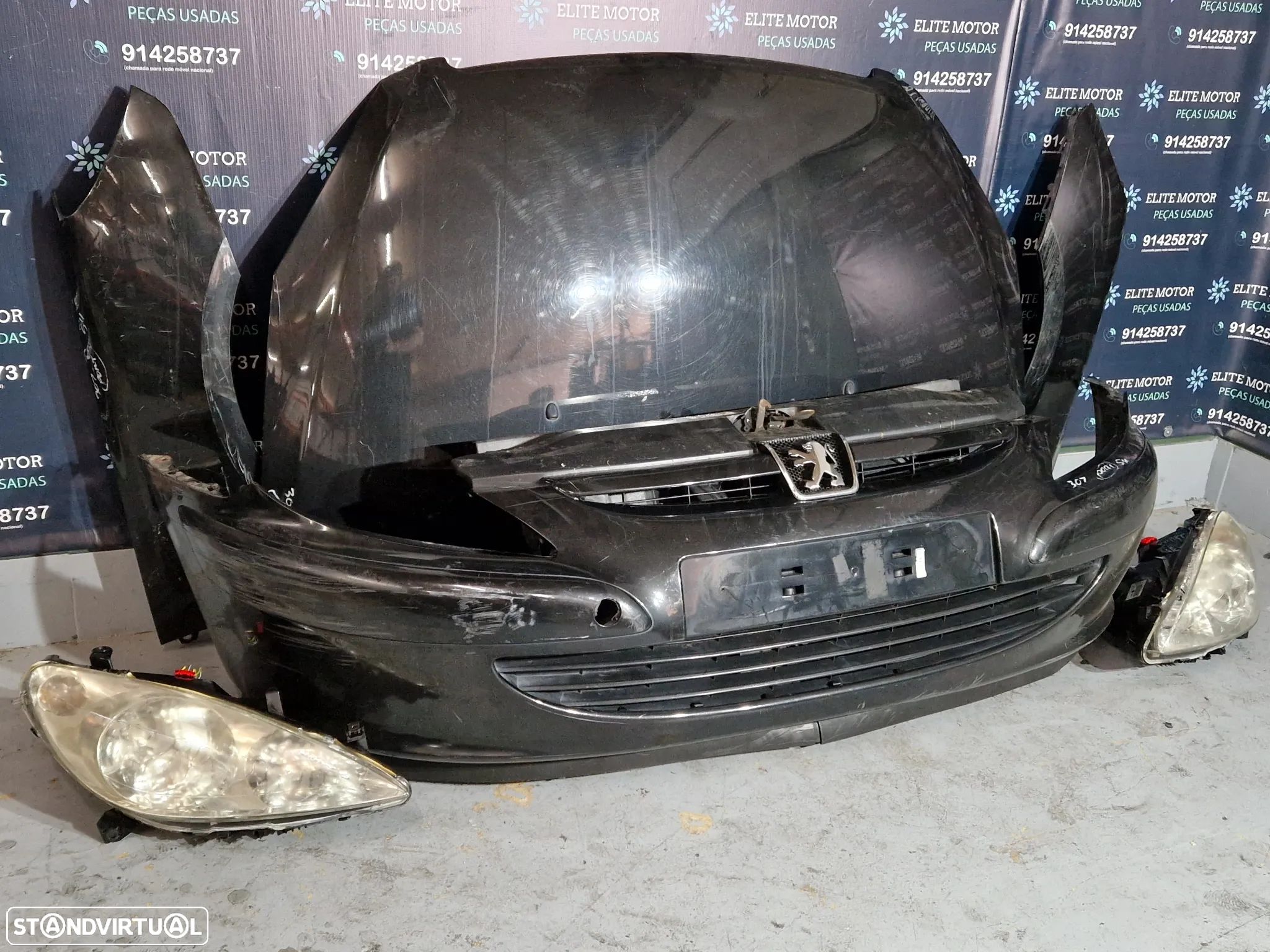 Frente completa usada PEUGEOT 307 gasolina capot parachoques guardalamas oticas radiador - 1