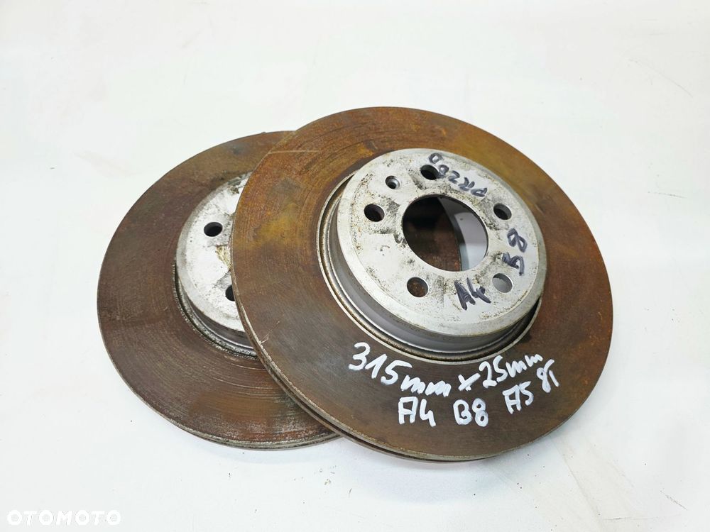 TARCZA TARCZE HAMULCOWE PRZÓD AUDI A4 B8 A5 8T A6 315 MM x 25 MM - 1