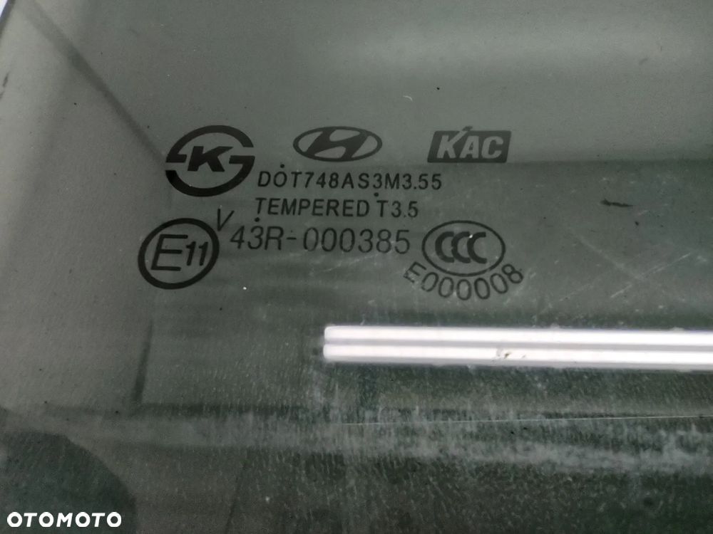 SZYBA DRZWI HYUNDAI I40 KOMBI PRAWA TYLNA CIEMNA 2011-2019r. ORYGINAŁ - 2