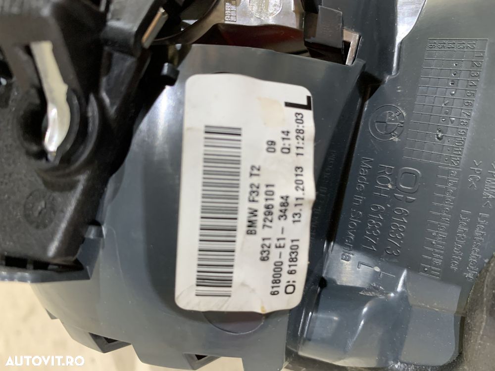 Stop stanga pe capota BMW Seria 4, F32, 2013, 2014, 2015, 2016, 2017, 2018, cod origine OE 63217296101 - 8