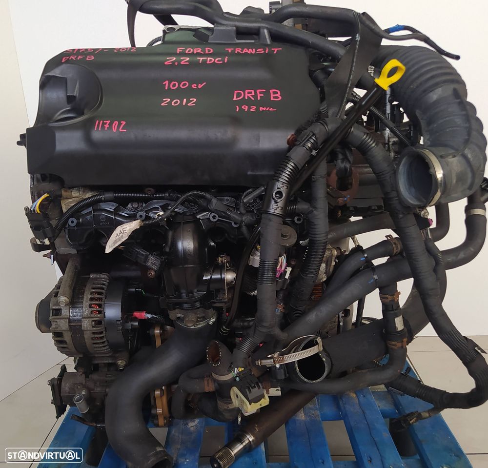 Motor Ford Transit 2.2TDCI 100cv DRFB euro 5 -caixa 6 velocidades CC1R-7002-AD - 2