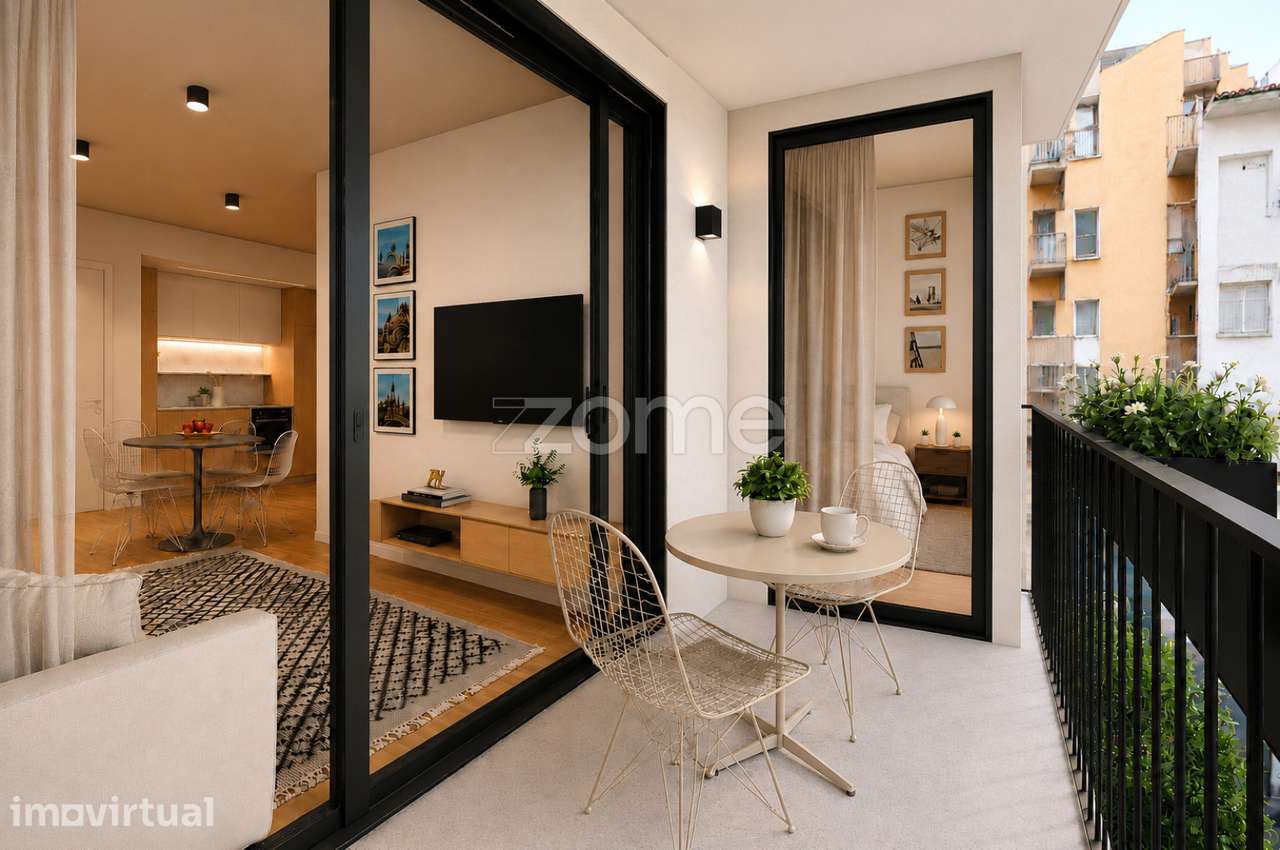 T1 Novo em Matosinhos Sul | Garagem | Varanda | Metro | 6.º Andar - Grande imagem: 3/19