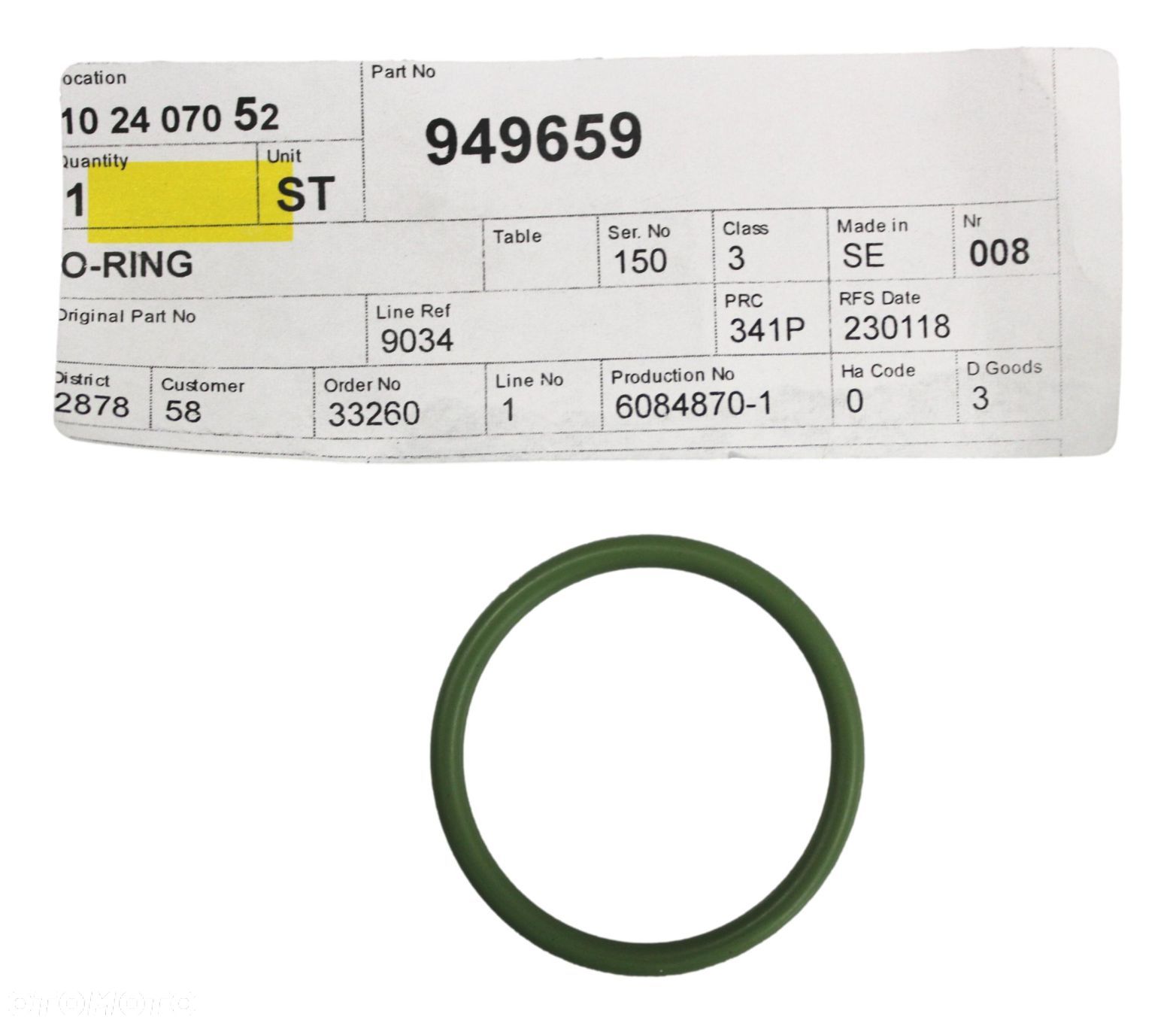 VOLVO 240 740 760 oring uszczelnienie odmy OE - 1