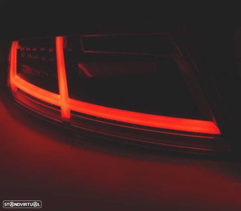 FAROLINS TRASEIROS AUDI TT 06-14 LED VERMELHO FUMADO DINAMICOS - 2