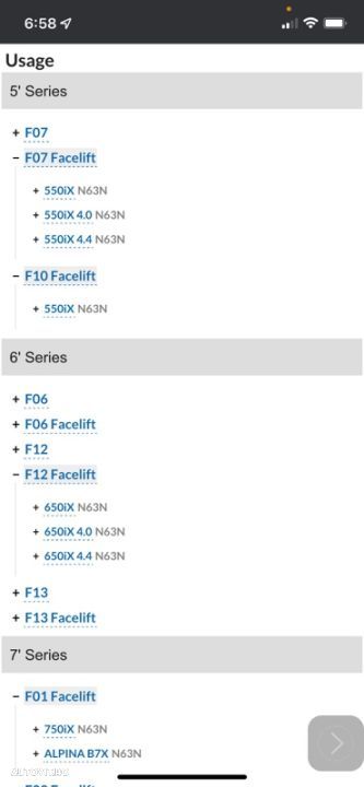 grup diferențial fata 2.81 750xi benzină V8 N63B44B 450hp 650ix F01 F01 F10 550xi xdrive 4x4 F13 raport 281 merge doar la model pe benzină - 4