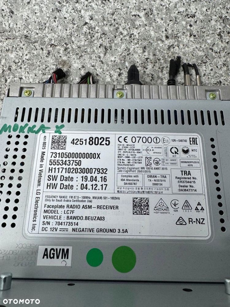 radio ekran wyświetlacz opel mokka x 2016-2019 42518025 lift - 5