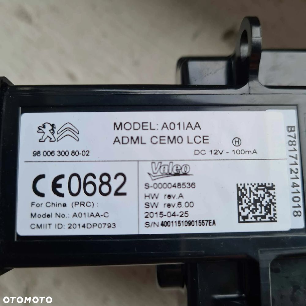 CITROEN C4 PICASSO II STACYJKA KLUCZYK - 3