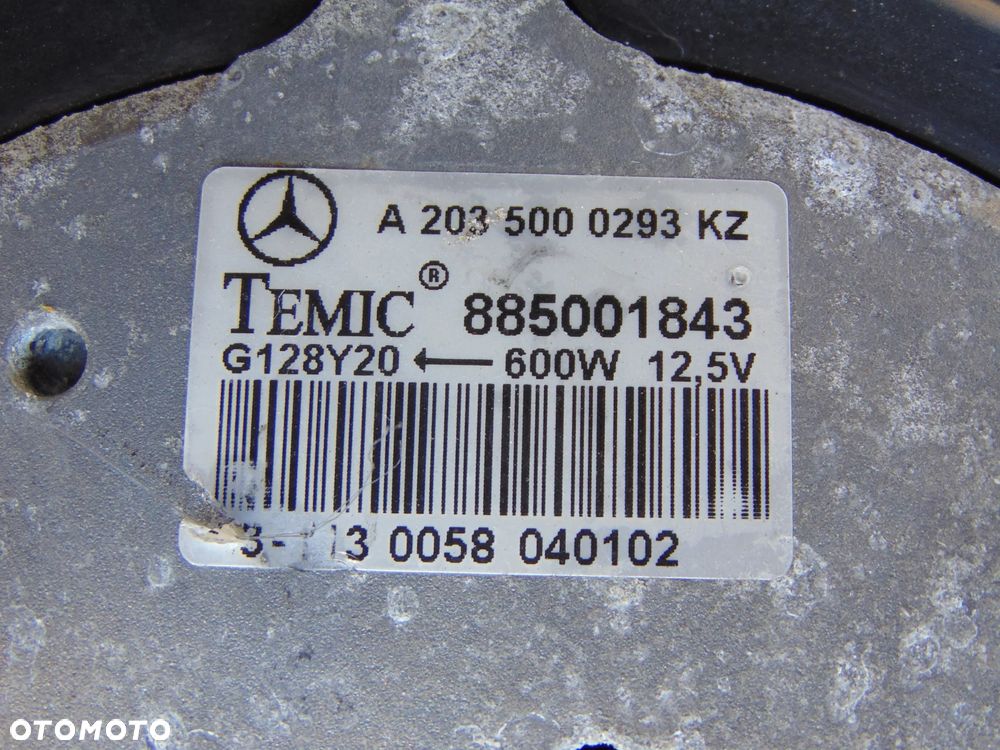 ORYGINAŁ wentylator wiatrak moduł chłodnicy A2035000293 KZ 885001955 Mercedes W203 C Klasa diesel 2.2 2.7 CDI 00-04r - 9