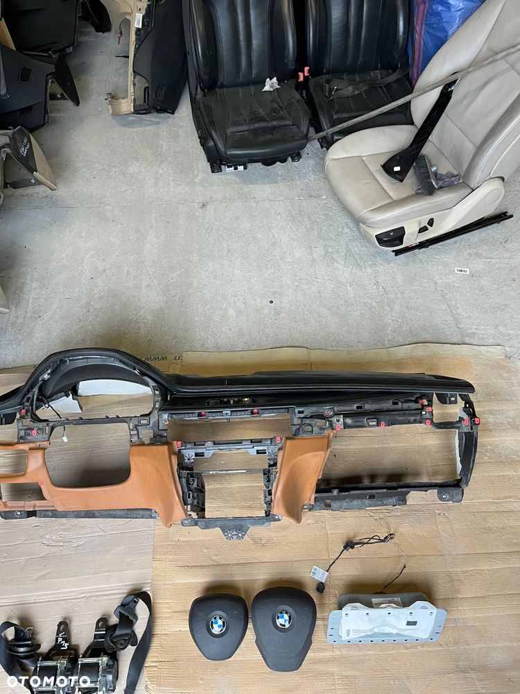BMW X6 F16 DESKA ROZDZIELCZA KOKPIT KONSOLA AIRBAG NAPINACZE ORYGINAŁ KOMPLET - 3