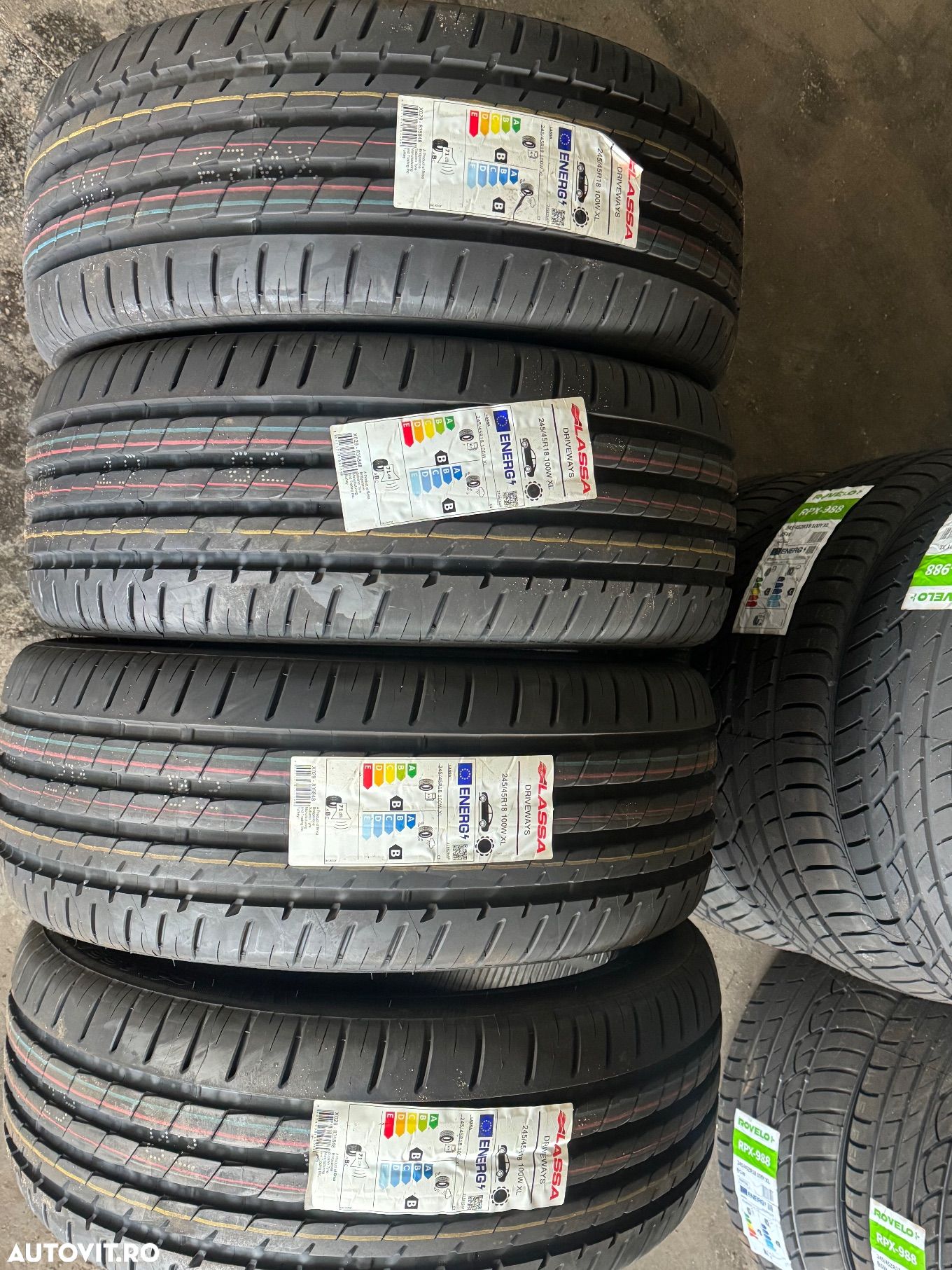 Vând 4 anvelope 245/45/18 Lassa de vară noi - 1