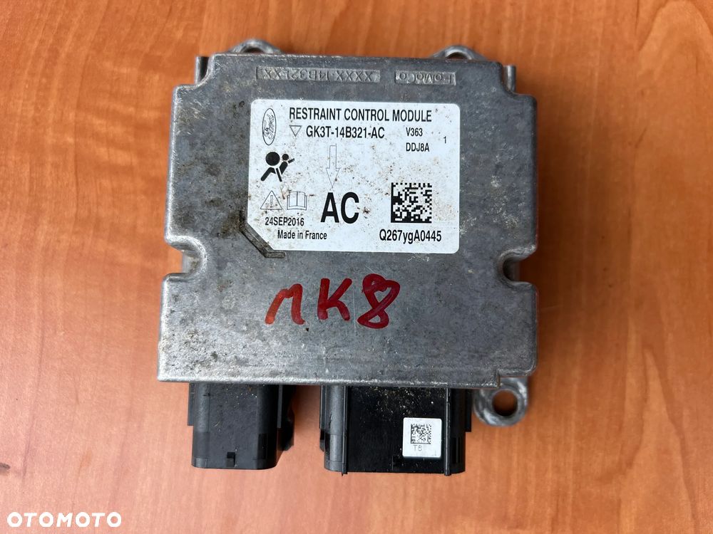 MODUŁ SENSOR PODUSZEK AIRBAG GK3T14B321AC Q267YGA0445 - 1