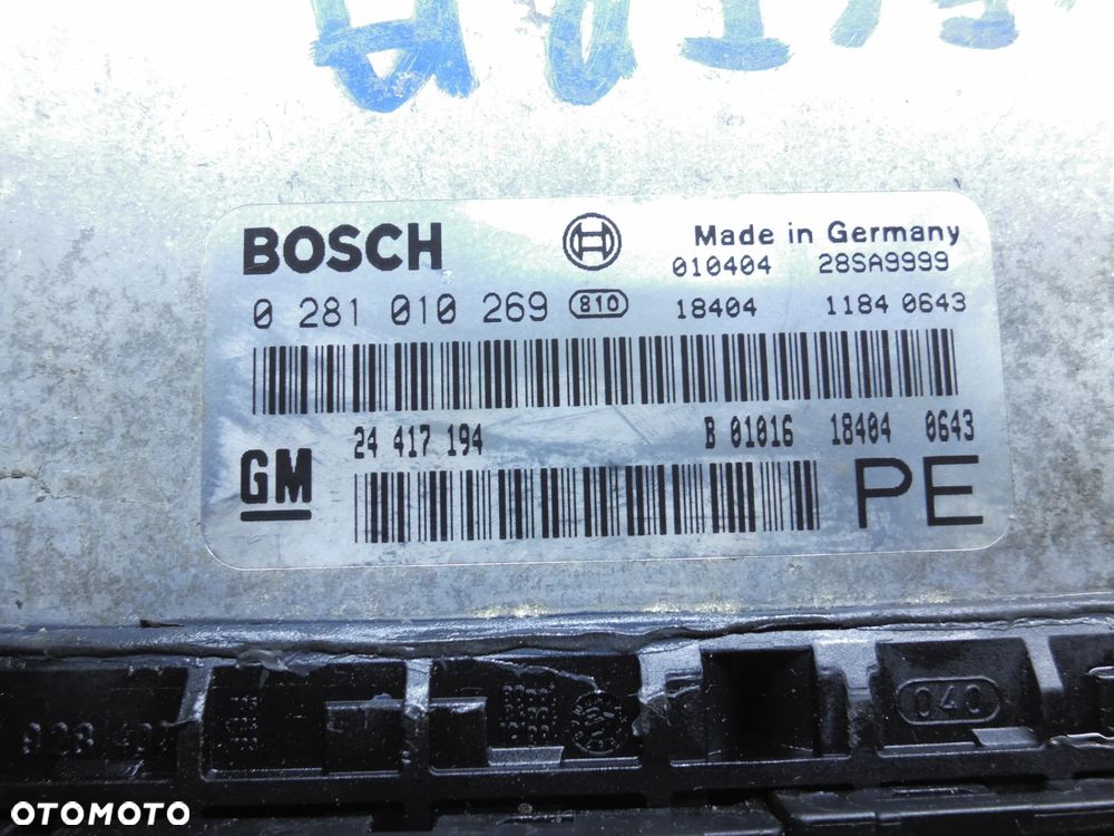 KOMPUTER SILNIKA OPEL VECTRA B 2.0 DTI LIFT 0281010269 24417194 - 2