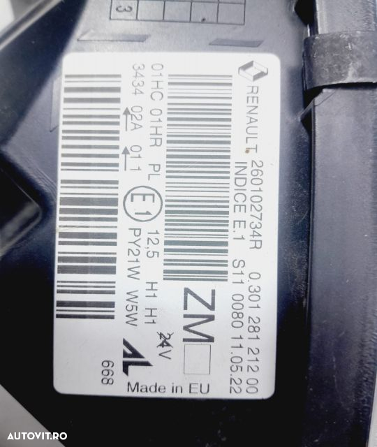 Far dreapta 260102734r Renault Captur 1  [din 2013 pana  2017] seria - 2