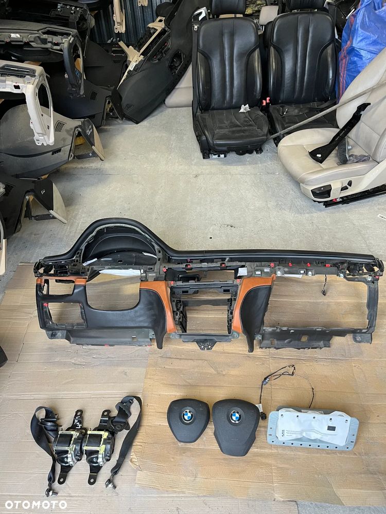 BMW X5 F15 DESKA ROZDZIELCZA KOKPIT KONSOLA AIRBAG NAPINACZE HUD ORYGINAŁ KOMPLET - 1