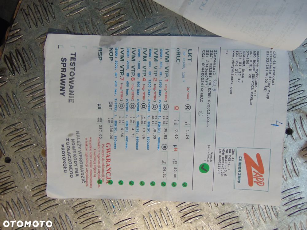 Wtryskiwacze ford 1,8 DCI EJBR02201Z(sztuka 250 zl) - 6