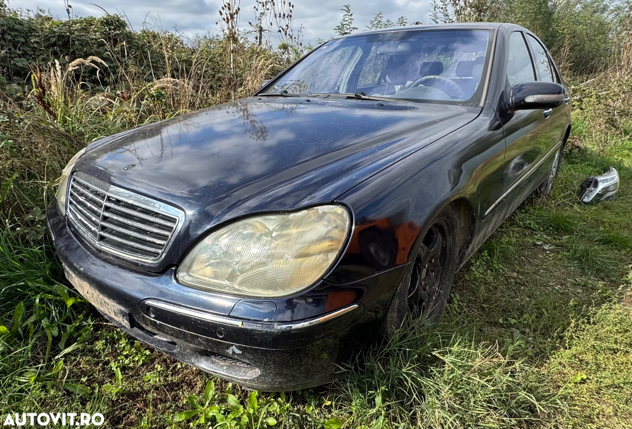Dezmembrări Mercedes S600 S400 cdi om628 v8 w220 CL600 e215  CL500 1999 2000 2001 V12 M137 bobina Abc suspensie hidraulică plafon alcantara crem cu trapă pentru varianta lungă - 5