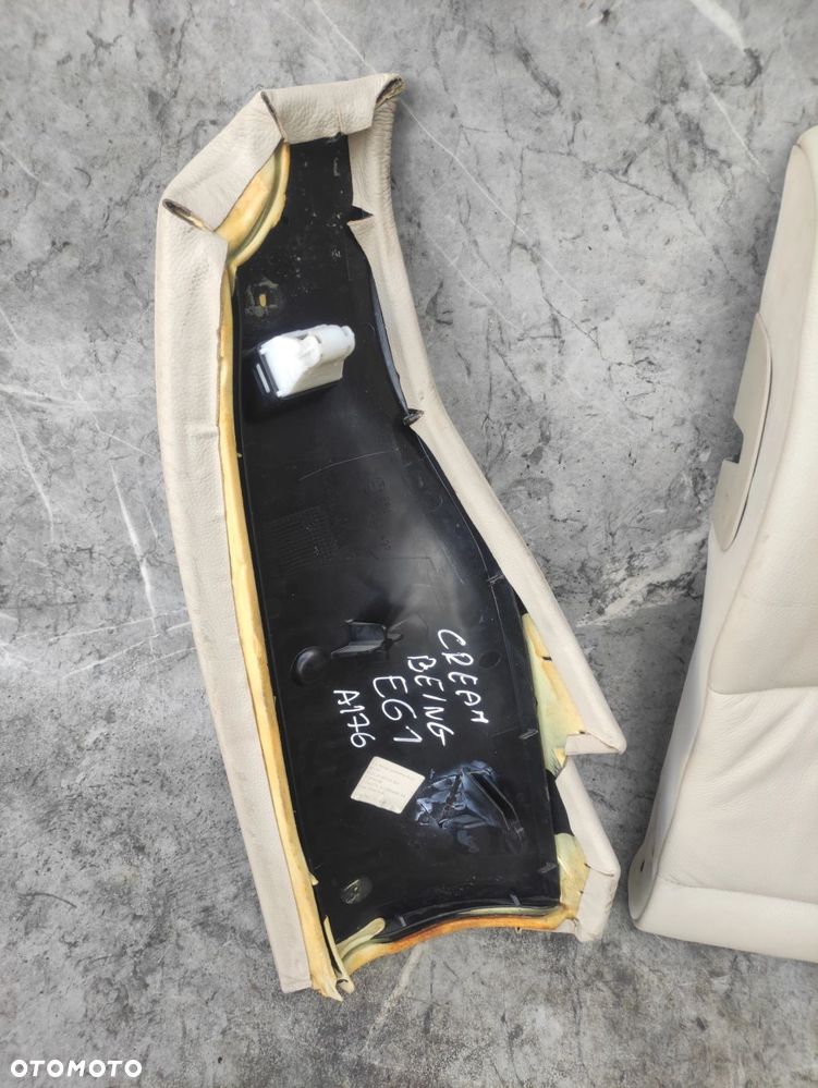 KANAPA TYŁ TYLNA SKŁADANA JASNA SKÓRA BMW E61 ISOFIX - 14