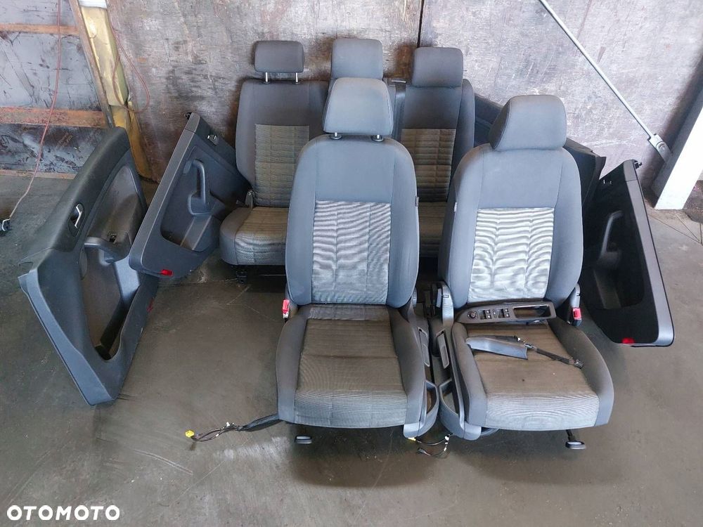 FOTELE KOMPLET LEWY PRAWY KANAPA TYŁ + BOCZKI VOLKSWAGEN GOLF V PLUS - 1