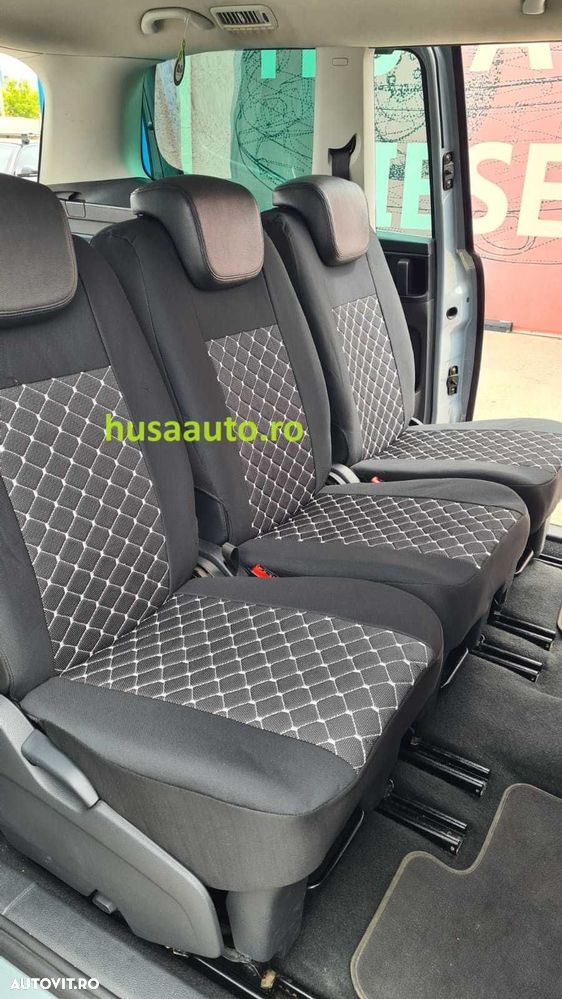 Huse scaun auto Touran 5 locuri individuale stofa tapiterie - 3