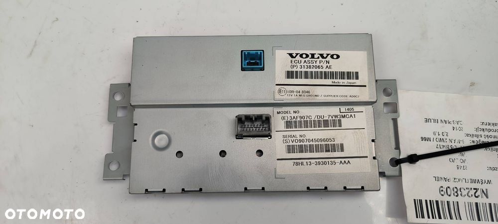 WYŚWIETLACZ PANEL VOLVO V60 31382065AE - 3