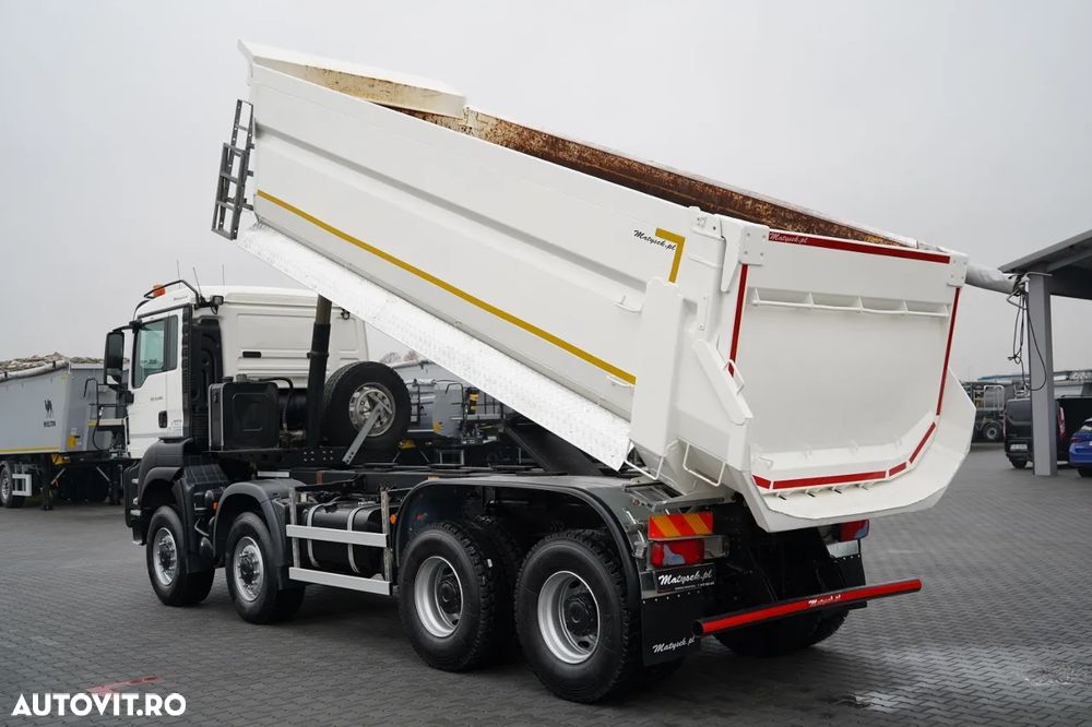 MAN TGS 41.460 / 8X6 / BASCULATOR SPATE / MANUAL / KH-KIPPER / NAVI / ANVELOPE 100% - 3
