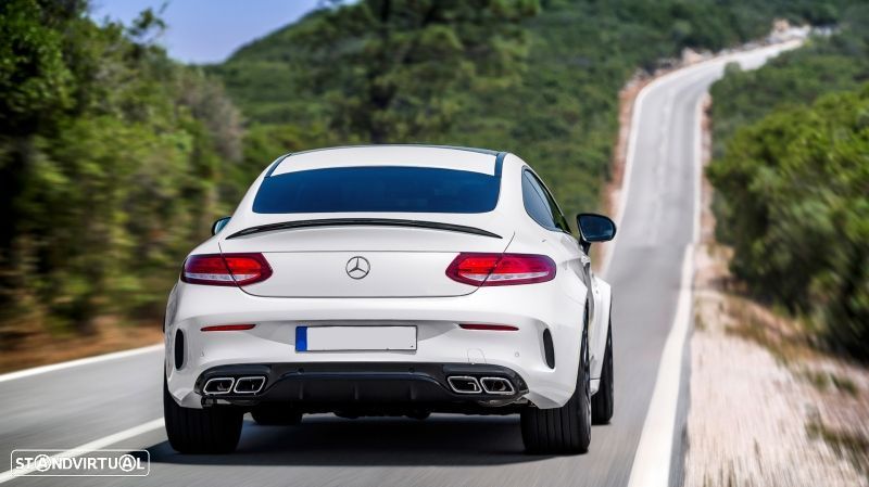 Difusor com Ponteiras Mercedes C Coupé C205 W205 (2014 a 2018) Look 63 AMG - 5