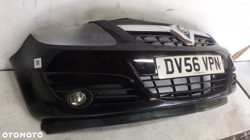 + ZDERZAK PRZÓD PRZEDNI OPEL CORSA D Z20R CZARNY HALOGENY - 4
